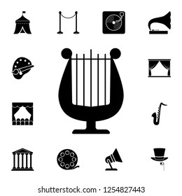 lyre icon. Detailed set of theater icons. Premium graphic design. One of the collection icons for websites, web design, mobile app
