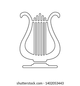 Lyre icon. Element of music instrument for mobile concept and web apps icon. Outline, thin line icon for website design and development, app development