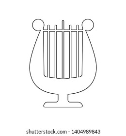 lyre icon. Element of Theatre for mobile concept and web apps icon. Outline, thin line icon for website design and development, app development