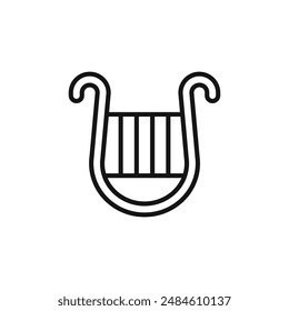 Lyre icon logo sign vector outline