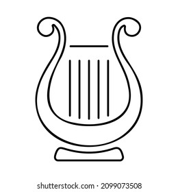 lyre Symbol auf weißem Hintergrund, Vektorgrafik.