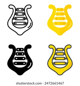 The Lyre icon represents a string instrument used in ancient and classical music for melodic and harmonic sounds.