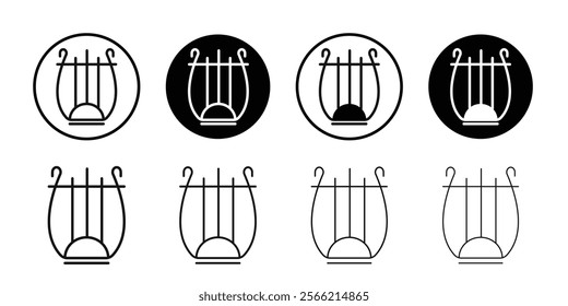 Lyre icon Symbol mark in filled style