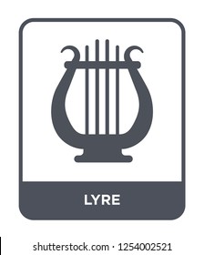 lyre icon vector on white background, lyre trendy filled icons from Greece collection, lyre simple element illustration