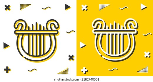 lyre line icon. Simple outline style.lyre linear sign. Vector illustration isolated on white background. Editable stroke EPS 10
