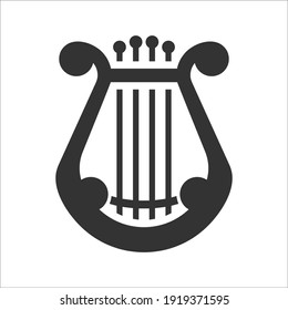 Lyre-Musikinstrumentensymbol, Vektorgrafik