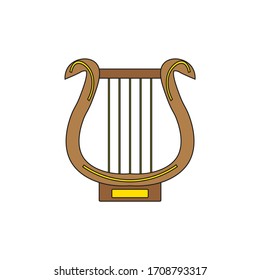lyre mythology apollo god of Olympus, illustration for web and mobile design.