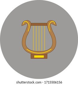 lyre mythology apollo god of Olympus, illustration for web and mobile design.