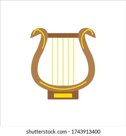 lyre mythology apollo god of Olympus, illustration for web and mobile design.