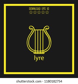 lyre sketch vector icon
