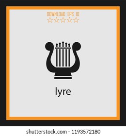 lyre vector icon