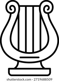 Icono de Vector de lira. Se puede utilizar para aplicaciones de impresión, móviles y de Web.