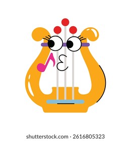Lyre vector Sticker. Eps 10 file