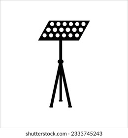 lyric keyboard stand icon vector illustration logo design