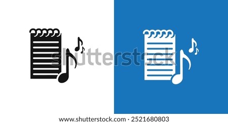 Lyrics icon Flat vector set outline