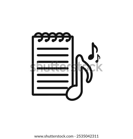 Lyrics icon Isolated flat vector in outline