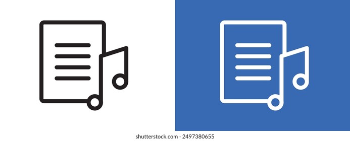 Lyrics icon logo sign set vector outline