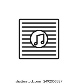 Lyrics icon outline collection in black and on white background