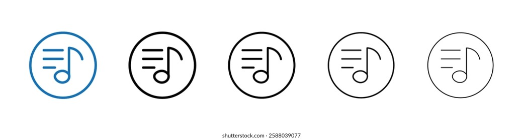 Lyrics icon Outline vector logo for web ui