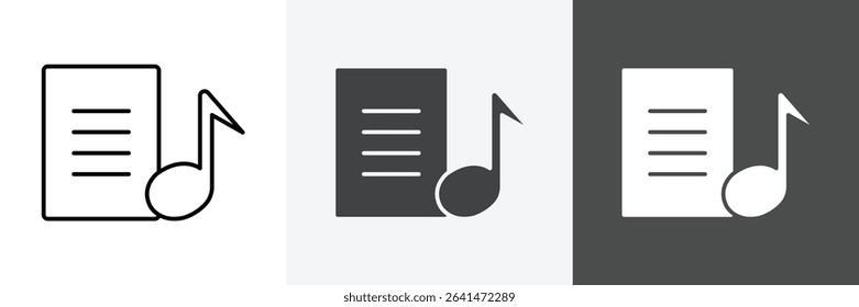 Lyrics icon set vector art