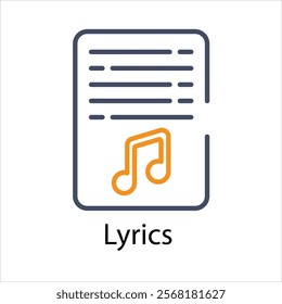 Lyrics Vector icon stock illustration