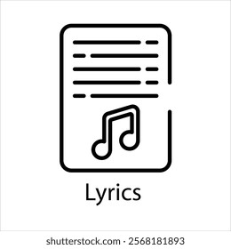 Lyrics Vector icon stock illustration