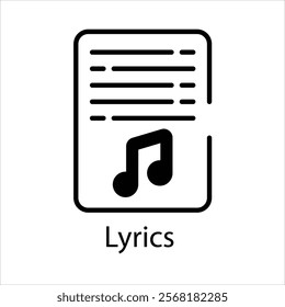 Lyrics Vector icon stock illustration