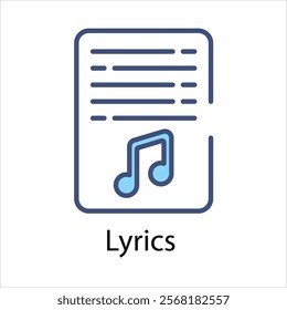 Lyrics Vector icon stock illustration