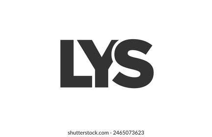 LYS logo design template with strong and modern bold text. Initial based vector logotype featuring simple and minimal typography. Trendy company identity ideal for businesses brand presence.