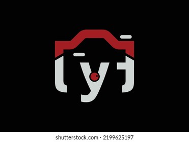 LYT Initial Camera Photography Letter lyt Logo Design Vector Template l y t Letter Logo Design Black Background