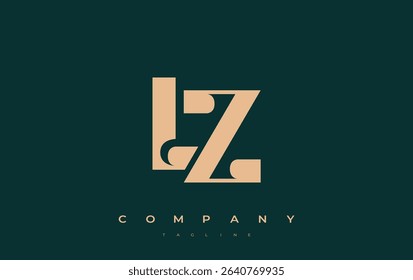 LZ Abstract Geometric Logo Design. Modern and elegant logo design with simplistic typography elements, showcasing branding excellence.