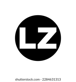 Monograma de las letras iniciales de la compañía LZ. Icono de letras LZ.