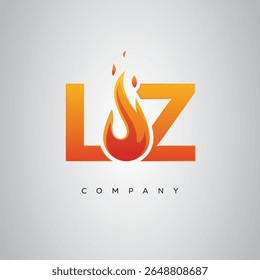 LZ Creative Fire Letter Logo-Design