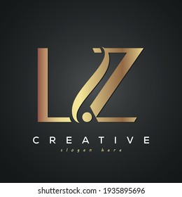 Diseño de logotipo de lujo creativo LZ