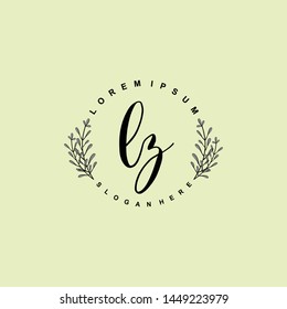 LZ Initial beauty floral logo template