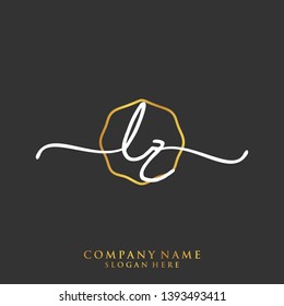 LZ Initial handwriting logo template