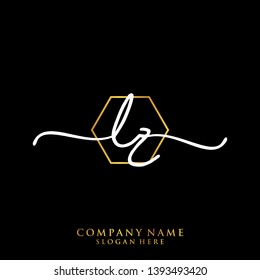 LZ Initial handwriting logo template