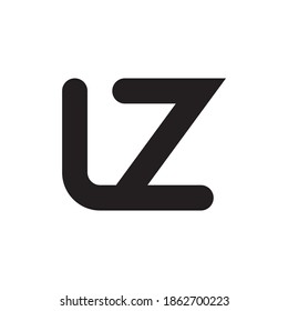 icono del logotipo del vector de letra inicial de lz
