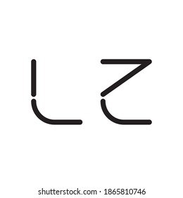 lz initial letter vector logo