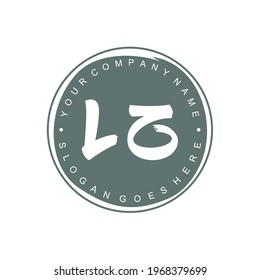 LZ Initial logo Branding Brush wedding business