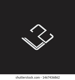 LZ Initial Logo letters with rotate squere template
