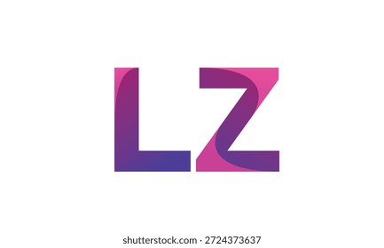 LZ Letter Gradient Monogram Logo for Modern Business Branding