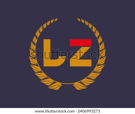 lz Letter Initial Logo Design Template Vector Illustration Stok fotoğraf © 