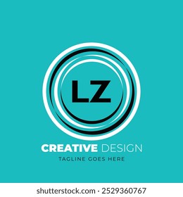 LZ letter logo creative design. LZ unique design. Vector illustration
