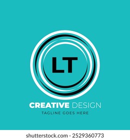 Diseño creativo del logotipo de la letra de LZ. LT diseño único. Ilustración vectorial