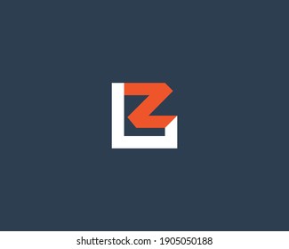 plantilla vectorial de diseño de logotipo de letras LZ