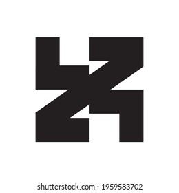 LZ letter logo design vector