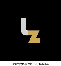 LZ Letter monogram with abstrac concept style design