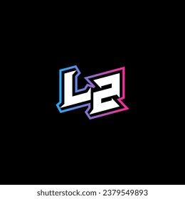 LZ monogram logo design with abstract shape concept in vector