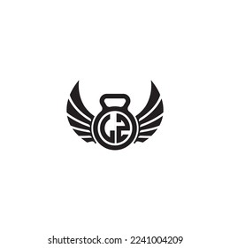 LZ simple fitness gym concept in high quality professional design that will print well across any print media